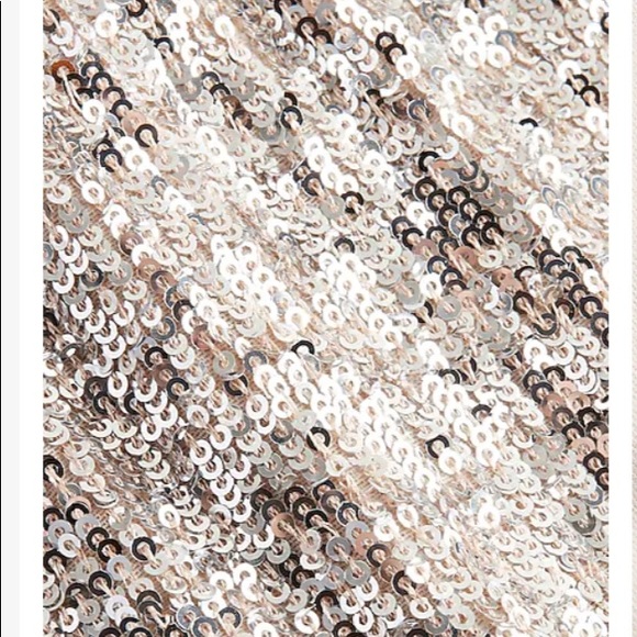 🎉HOST PICK🎉 Express Silver/Grey Sequin Scoop Neck Jumpsuit - Picture 4 of 11